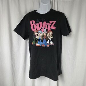 Bratz Shirt Mens Medium Black Bratz Dolls Graphic T-Shirt Cartoon Tee Top